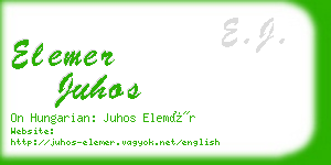 elemer juhos business card